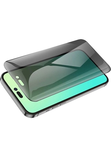 Apple iPhone 14 Pro Max Mat Hayalet Privacy Tam Kaplama Parmak Izi Bırakmayan Ekran Koruyucu Kırılmaz Cam