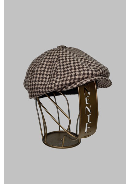 Ekose Desenli Erkek Ingiliz Kasket Peaky Blinders