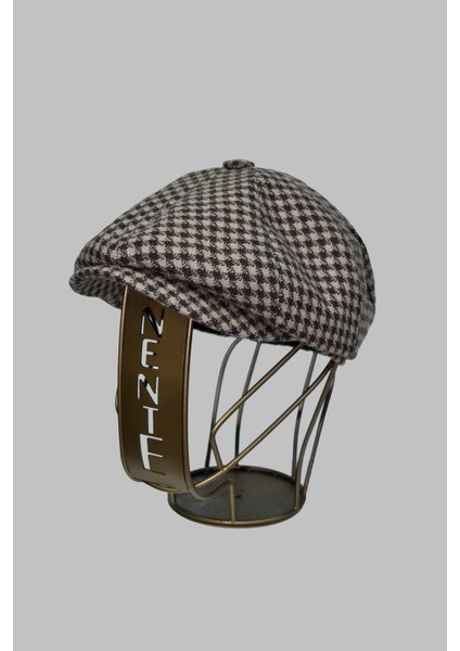 Ekose Desenli Erkek Ingiliz Kasket Peaky Blinders