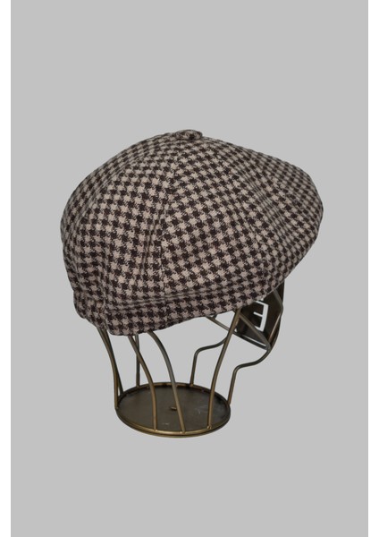 Ekose Desenli Erkek Ingiliz Kasket Peaky Blinders