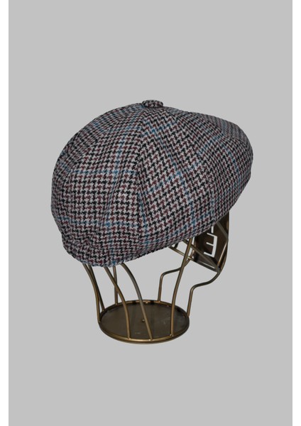 Ekose Desenli Erkek Ingiliz Kasket Peaky Blinders
