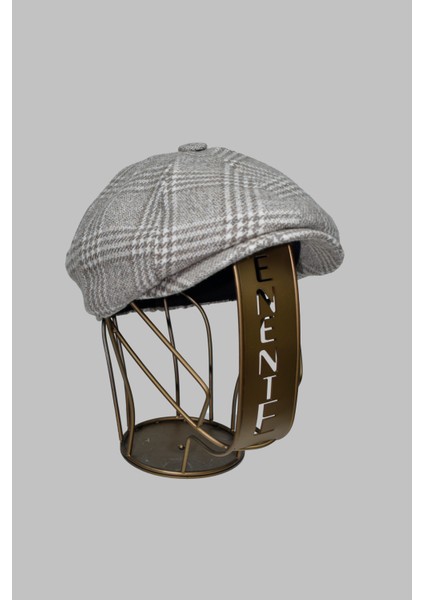 Ekose Desenli Erkek Ingiliz Kasket Peaky Blinders