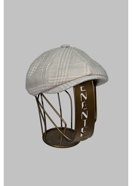 Ekose Desenli Erkek Ingiliz Kasket Peaky Blinders
