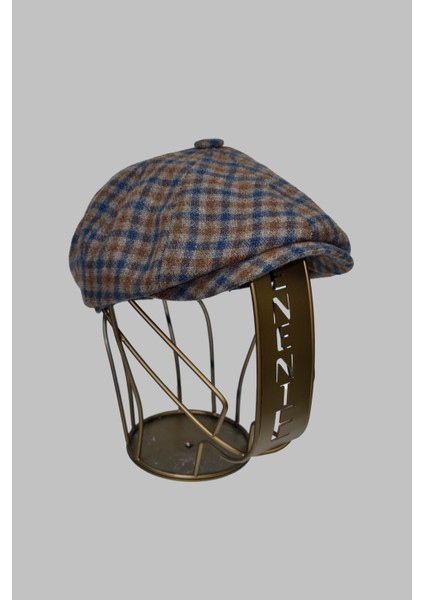Ekose Desenli Erkek Ingiliz Kasket Peaky Blinders