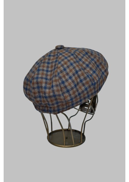Ekose Desenli Erkek Ingiliz Kasket Peaky Blinders
