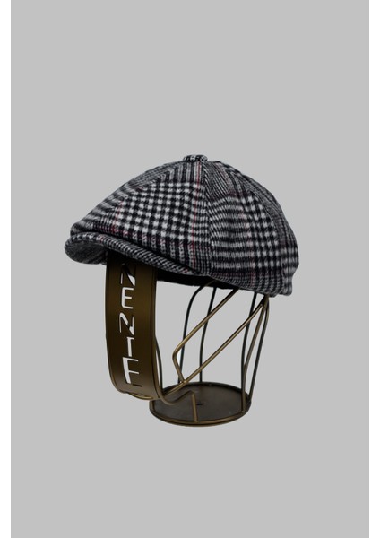 Ekose Desenli Erkek Ingiliz Kasket Peaky Blinders
