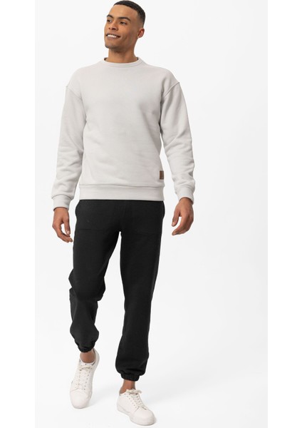Cool Hill Bisiklet Yaka Armalı Regular Fit Erkek Sweatshirt