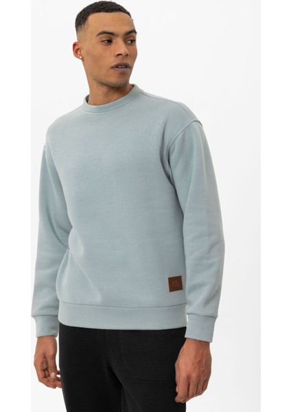 Cool Hill Bisiklet Yaka Armalı Regular Fit Erkek Sweatshirt