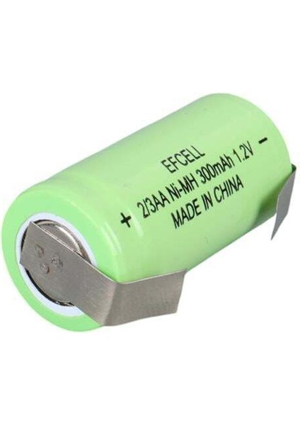 Efcell 1.2V 300 Mah Nı-Mh 2/3AA Şarj Edilebilir Puntalı Lityum Pil