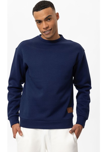 Cool Hill Bisiklet Yaka Armalı Regular Fit Erkek Sweatshirt