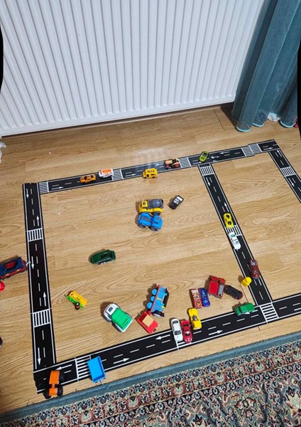 Otobant Oto Yol Etiketi 7cm x 10 Metre Çocuklar Için Eğitici modelleri