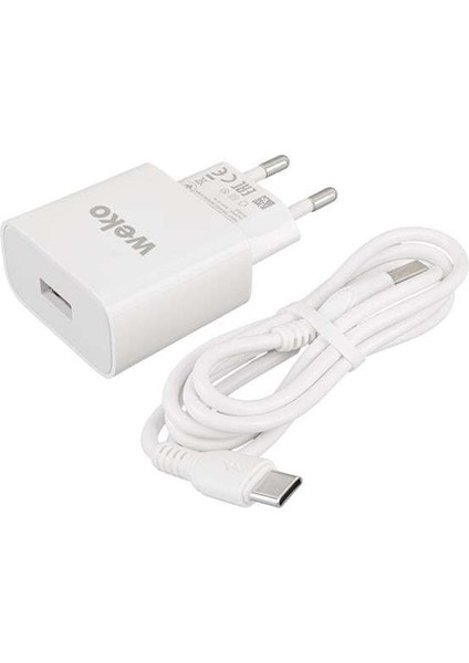 Weko WK-21435 M7 2.1 Amper Şarj Başlık Adaptörü + Type-C Kablo (No:3)
