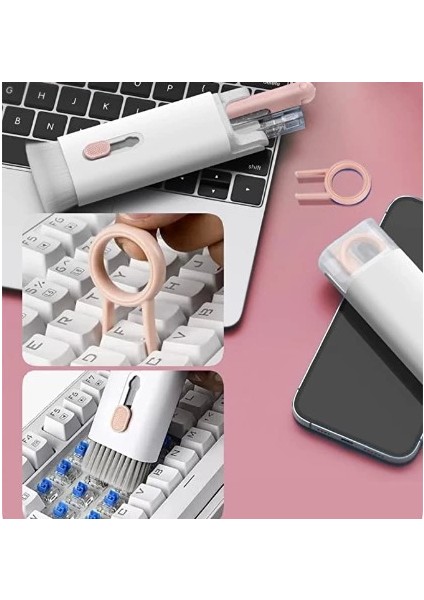 Pratik Çok Fonksiyonlu 7 Parça Airpods Klavye Ekran Kulaklık Temizleme Kiti