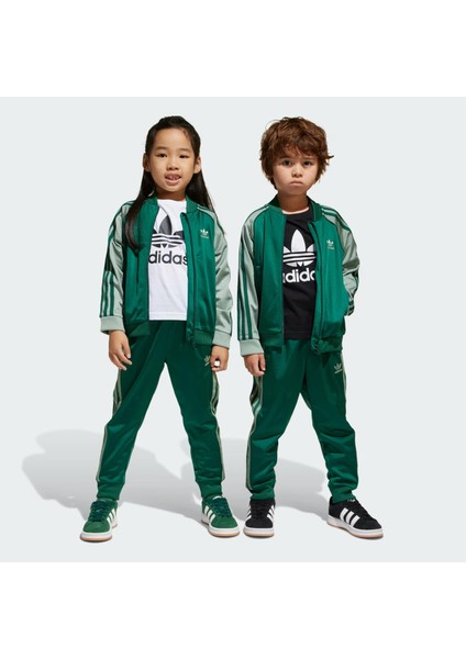 AJC9149 Adidas Sst Tracksuıt &amp;ccedil;ocuk Eşofman Takımı Yeşil