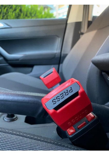 Oto Emniyet Kemer Aparatı Yükseltici Kırmızı 2 Adet