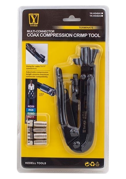 Powermaster YK-H548A1 RG11 30.5-36MM/R59-RG6 15.5-21.3mm Sıkma Pensesi