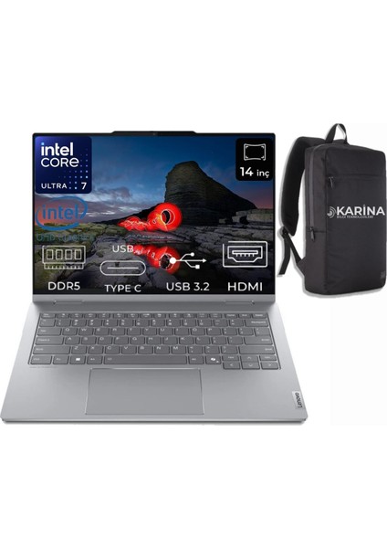 Thinkbook 14 2-In-1 G4 Iml Intel Core Ultra 7 155U 21MX002VTR-003 48GB 512GB Intel Graphics Freedos 14" Wuxga Ikisi Bir Arada Notebook