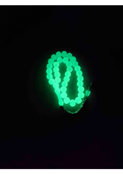 Karanlıkta Parlayan Kedi Gözü Toz Kehribar Tesbih