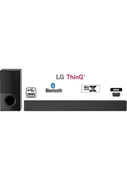 600W 4.1 Kanal Ev Sinema & Soundbar DtsVirtual: x Yüksek Ses ve Kalite, Kablosuz Bluetooth Optik, HDMI ve USB Bağlantı+ HdmıKablo