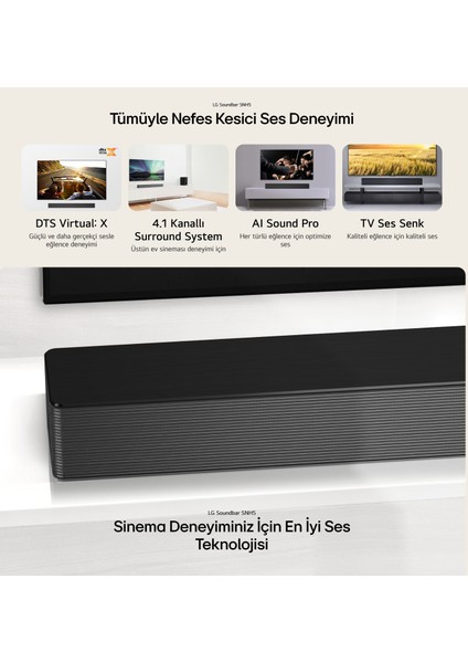 600W 4.1 Kanal Ev Sinema & Soundbar DtsVirtual: x Yüksek Ses ve Kalite, Kablosuz Bluetooth Optik, HDMI ve USB Bağlantı+ HdmıKablo