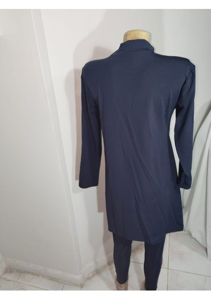 Düz Lacivert Elbise Mayo modelleri