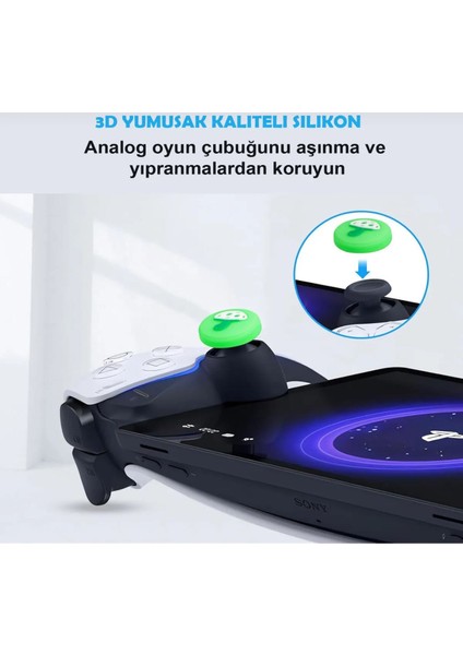 Ps5 Dualsense 1 Çift Xbox 360 One S x ,ps4,ps3,nintendo Uyumlu Desenli Analog Koruyucu Başlığı Spiderman