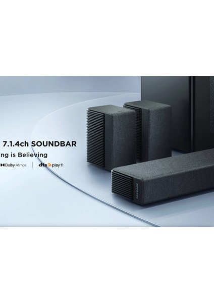 7.1.4 Kanal 1020WAAT Yüksek Güç Kusursuz Ses Dolby Atmos Kablosuz Wireless Soundbar & Ev Sinema Sistemi+ HDMI Kablo ve Duvar Montaj seti