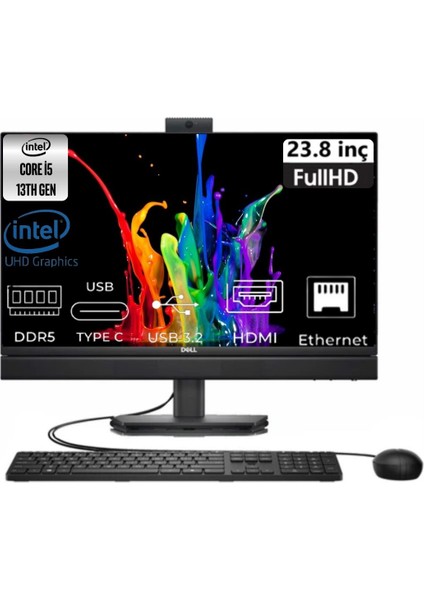 Optiplex 7410 I5-13500 O7410AIOH74H2 -02 32GB 512GB Intel UHD W11PRO 23.8" Fhd All In One Bilgisayar