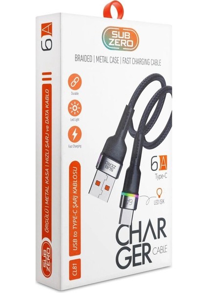 Xiaomi Uyumlu 6A Usb-Type-C LED Işıklı Örgülü Şarj Kablosu Medyatech fiyatları