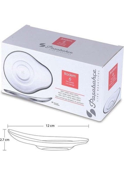 Pasabahce Çay Tabağı 6 Parça