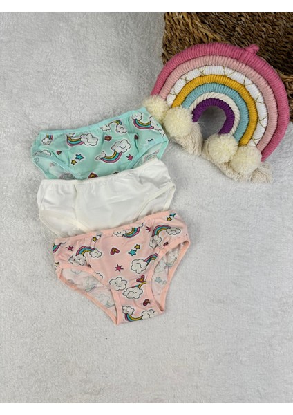 Minykids Gökkuşağı Desenli 3'lü Külot Set