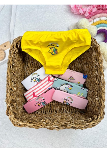 Minykids Unicorn Desenli 7'li Külot Set