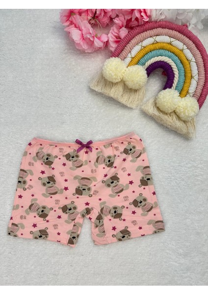 Ayıcık Desenli Boxer Erkek Çocuklar İçin Pamuk Elastan Tekli