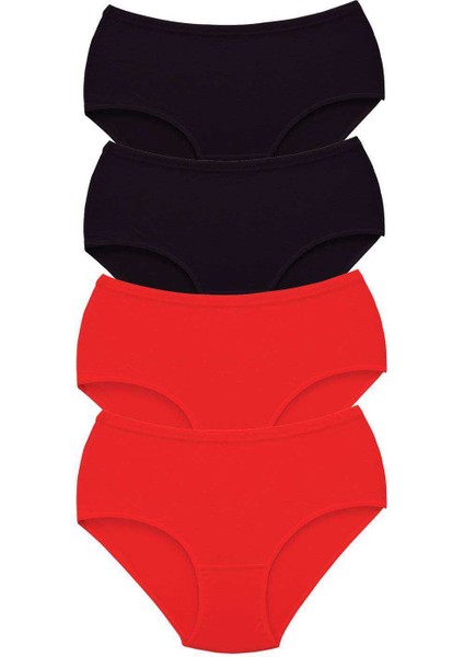 4 Adet Tutku Kadın Yüksek Bel Bato Kalın Lastik Külot S1