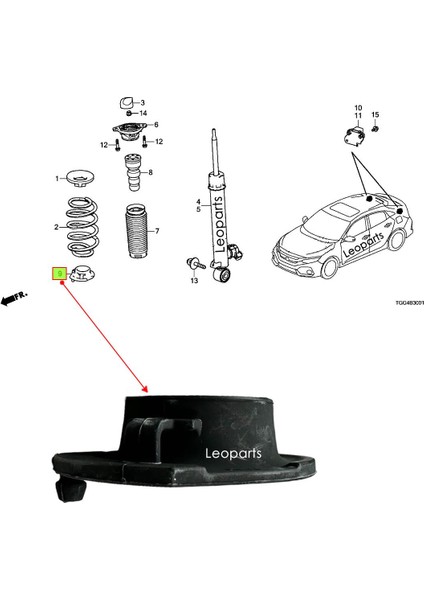 Cıvıc Arka Helezon Yay Lastiği Alt 2016-2024 Sağ-Sol Uyumlu (1 Adet) 52748TBAA01 fırsatları