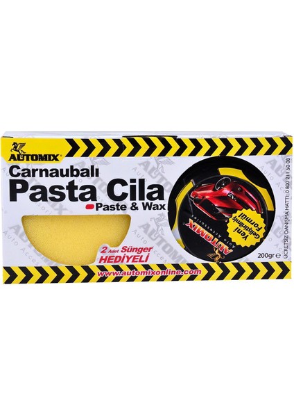 Oto Pasta Cila Carnubalı 200 Gr Sünger Hediyeli modelleri