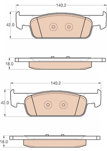 Ön Fren Balata Ince Tip Renault Clıo Iv 2012- Symbol Iı 08- Dacıa Logan Iı 12- Sandero Stepway 12-