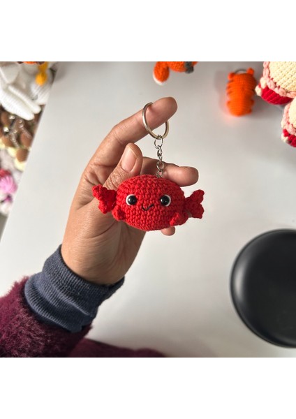 Amigurumi Örgü Yengeç Anahtarlık / Elişi /pinterest Hediye