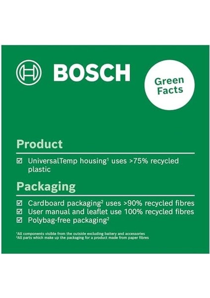 Universaltemp Kızılötesi Termometre (-30°C...+500°C, Kolay ve Hassas Ölçüm, 3 Önceden Tanımlanmış Malzeme Grubu, Kartonda)