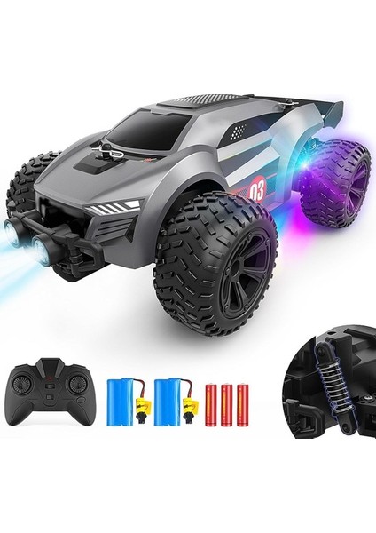 Uzaktan Kumandalı Araba - 20 Km/saat Yüksek Hızlı Rc Arabalar Off Road, 2X1000 Mah Şarj Edilebilir Pil, 3 4 5 6 7 8 Yaşındaki Erkek Kız Çocuk Için Oyuncak Araba Hediyesi (Yurt Dışından)