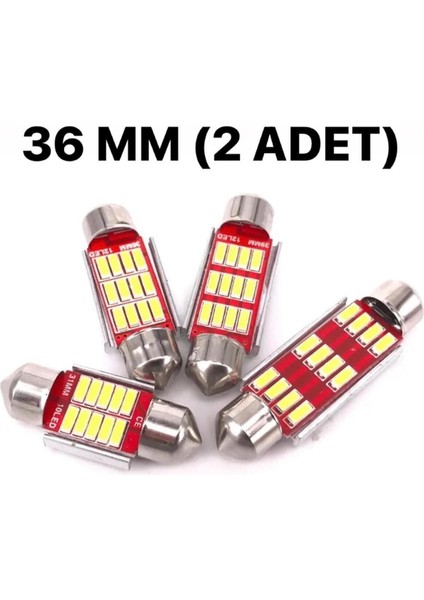 Sofit LED Arıza Yakmaz C5W Tavan Plaka Ampül 36MM 2 Adet