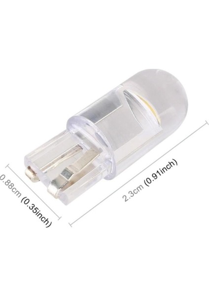 T10 W5W Dipsiz Silikon LED (10 Adet) Suya Dayanıklı Beyaz Park Bagaj Plaka Iç Aydınlatma Uyumlu