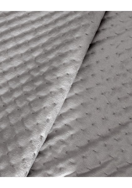 Boulogne Çift Kişilik Kadife Yatak Örtüsü - Gri indirimleri