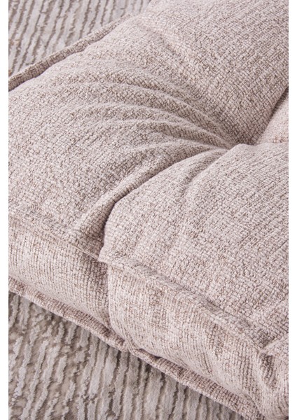 Sofa Buklet Kapitoneli Yer-Sedir Minderi - Açık Kahverengi fiyatları