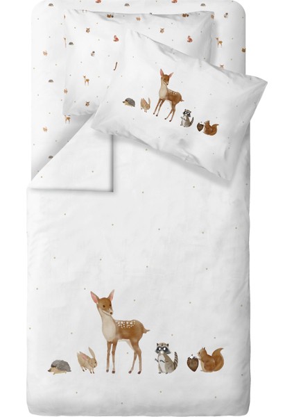Forest Amigos 100% Pamuk Saten Bebek Nevresim Takımı