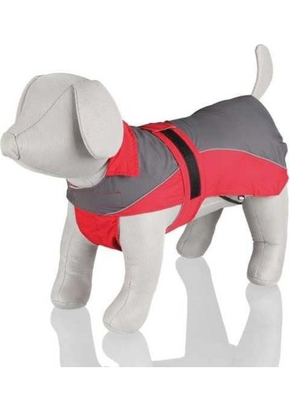 Köpek Yağmurluğu M 50cm Kırmızı Gri