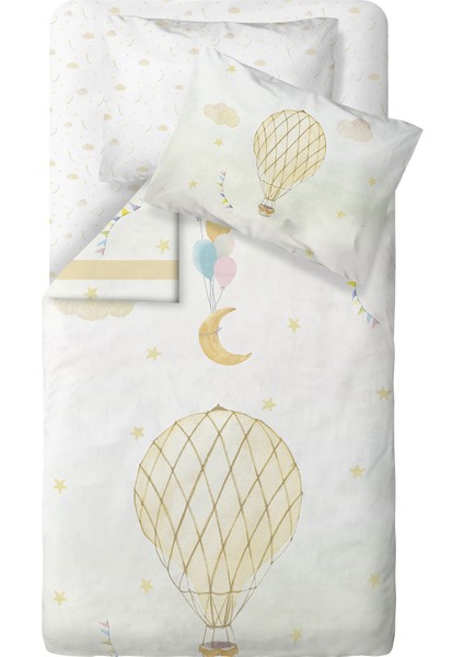 Baby Baloon 100% Pamuk Saten Bebek Nevresim Takımı