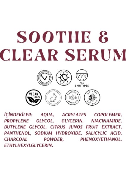 Salisilik Asit & Çay Ağacı Yağı İçeren Yatıştırıcı ve Temizleyici Serum - Soothe & Clear Serum