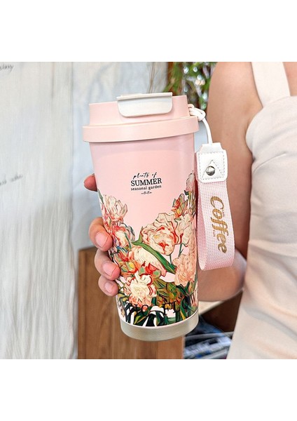 500ML Paslanmaz Çelik Çift Duvar Vakum Yalıtımlı Seyahat Fincanı (Yurt Dışından)