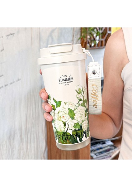 500ML Paslanmaz Çelik Çift Duvar Vakum Yalıtımlı Seyahat Fincanı (Yurt Dışından)